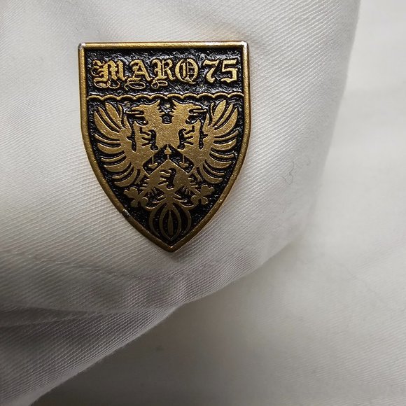 RARE Vintage Marquis MARQ 75 Button Down Dragon Eagle Alpha Embroidered Shirt - Picture 6 of 16